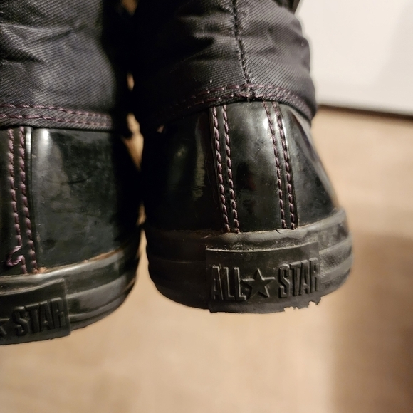 Converse All Star Lace Up Black Boots Womens Size 9.5 - Picture 8 of 11